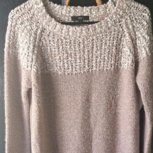Fate Women's Cream and Tan Knit Sweater